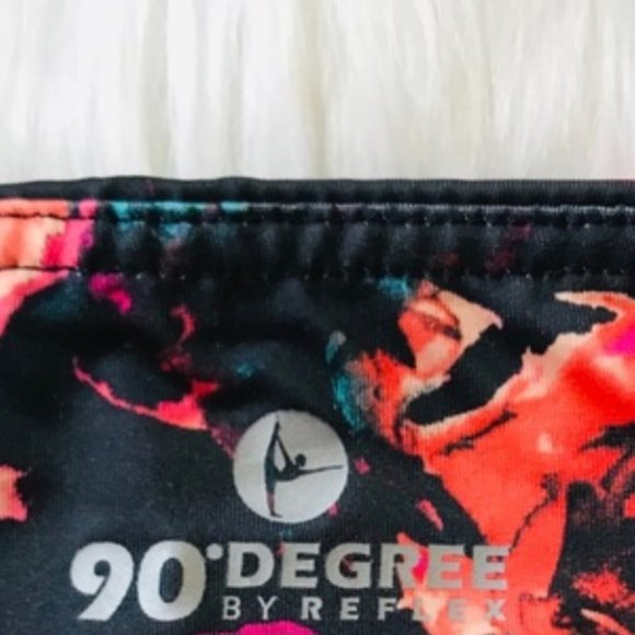 90 Degree Reflex Floral Print Cropped Leggings, M - Picture 5 of 8